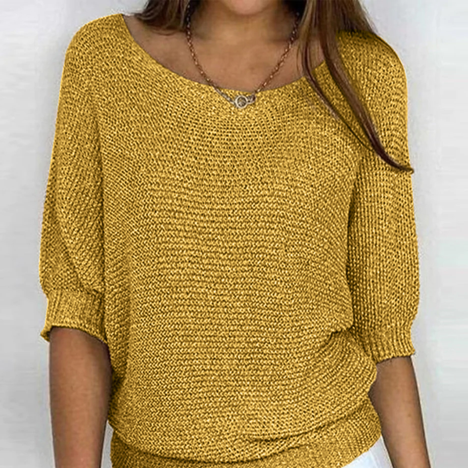 Celeste - Pull élégant et confortable pour femmes Jaune