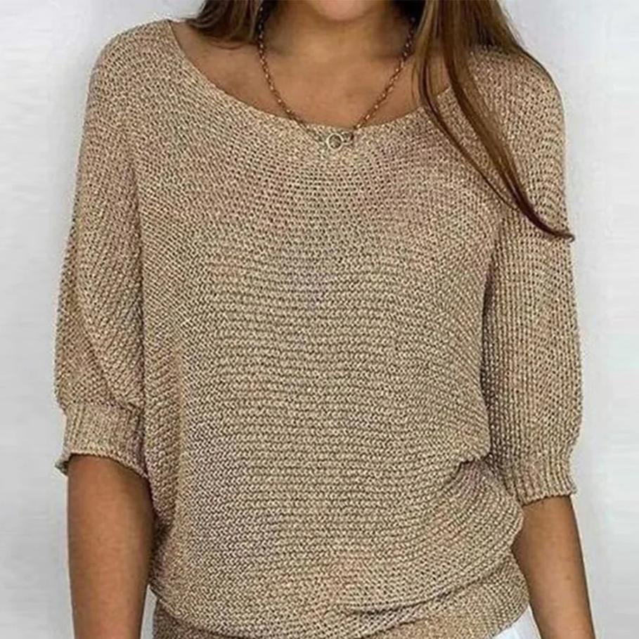 Celeste - Pull élégant et confortable pour femmes Sable