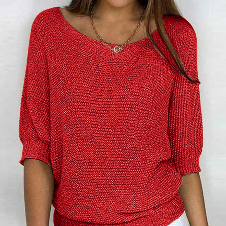 Celeste - Pull élégant et confortable pour femmes Rouge