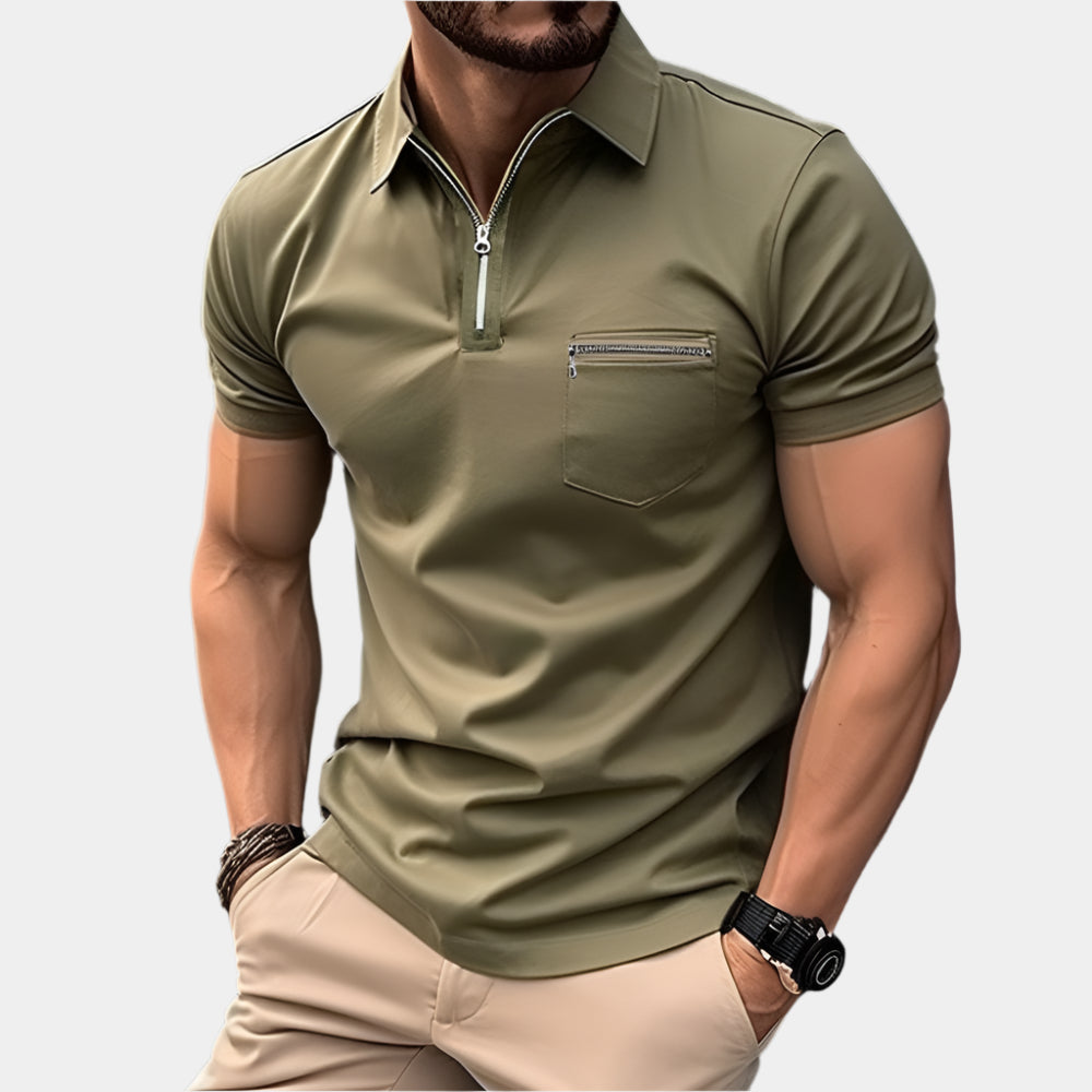 Tristan - Polo moderne et élégant pour homme Kaki