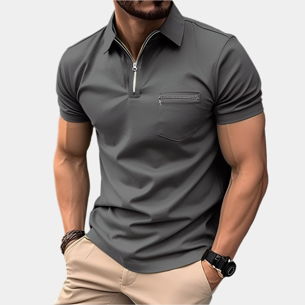 Tristan - Polo moderne et élégant pour homme Gris