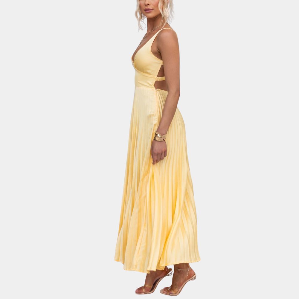 Aubrey - Robe élégante jaune pour femme