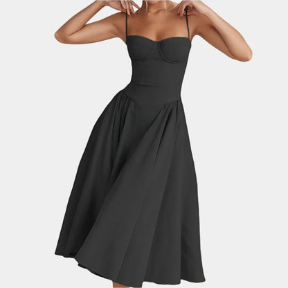Deyah - Robe corsetée élégante pour femme Noir