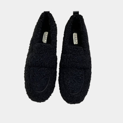 Saylor - Chaussures pelucheuses et confortables pour femmes Noir