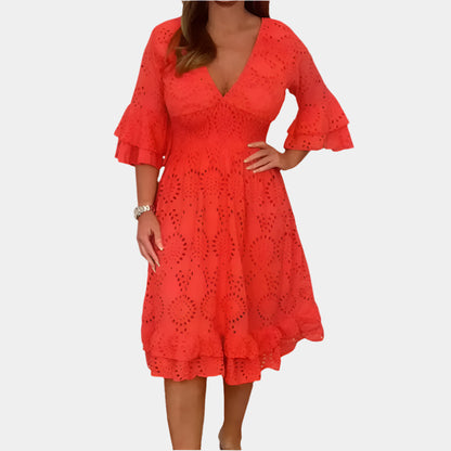 Belle - Robe élégante et douce pour femmes Orange