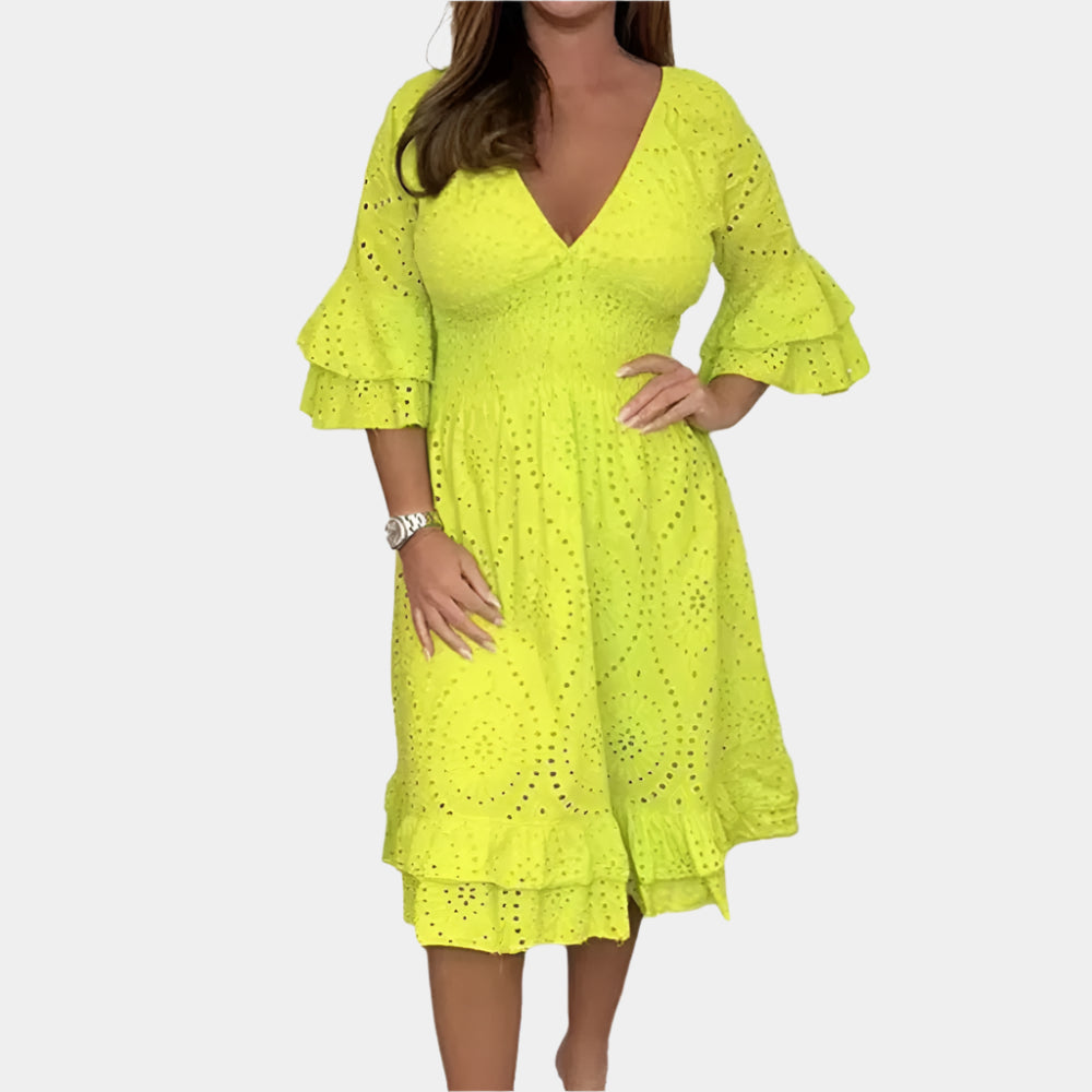 Belle - Robe élégante et douce pour femmes Jaune