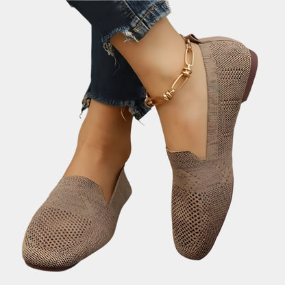 Gwyneth - Chaussures plates confortables et chics pour femmes Kaki
