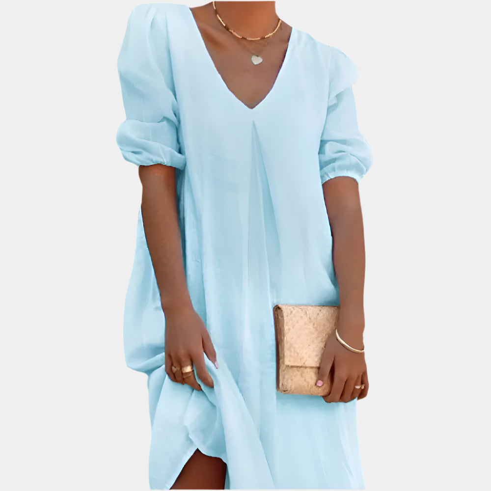 Alexandra - Robe longue élégante pour femmes Bleu Clair