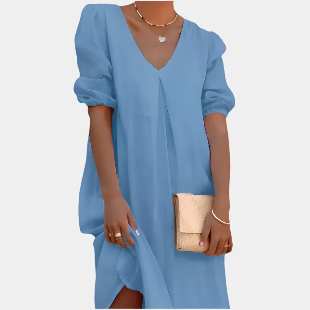 Alexandra - Robe longue élégante pour femmes Bleu