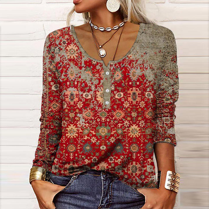 Sienna - Pull en Maille Élégant à Motif Bohème