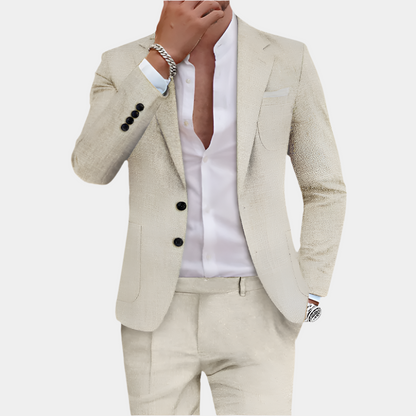 Christopher - Ensemble élégant pour hommes Beige