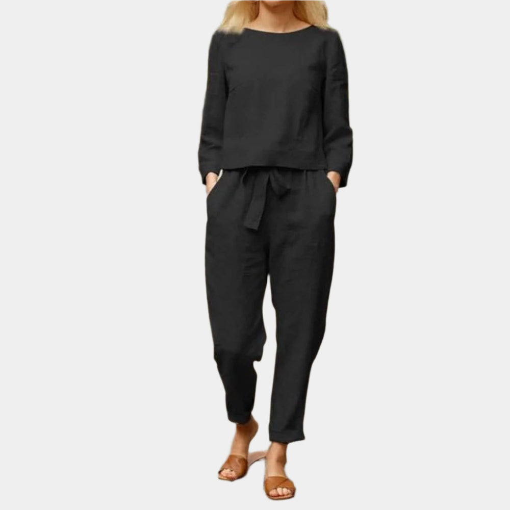 Margaret - Ensemble chic et confortable pour femmes Noir