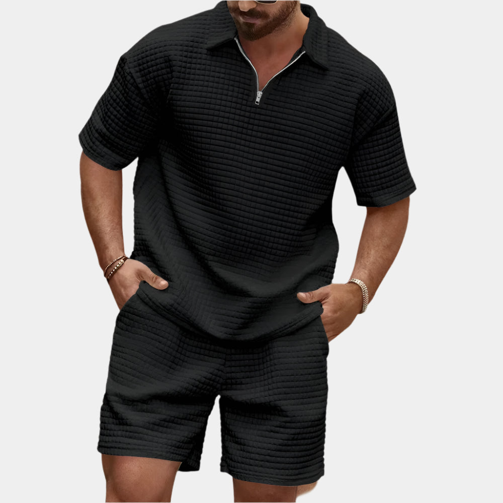 Garet - Ensemble d'été élégant pour hommes Noir