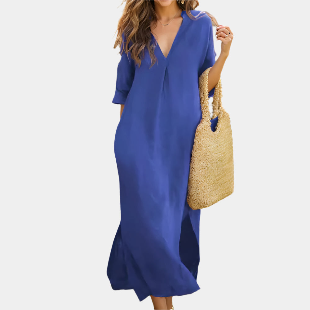 Adeline - Robe élégante et confortable pour femmes Bleu