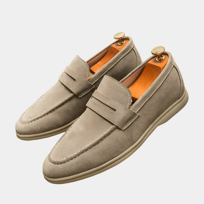Jonas - Chaussures élégantes en daim pour hommes Kaki