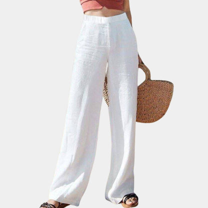 Brielle - Pantalon confortable et élégant pour femmes Blanc