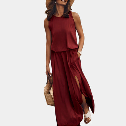 Camila - Robe élégante et confortable pour femmes Rouge