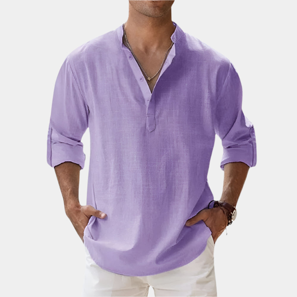 Mateo - Chemise élégante et confortable pour hommes Pourpre