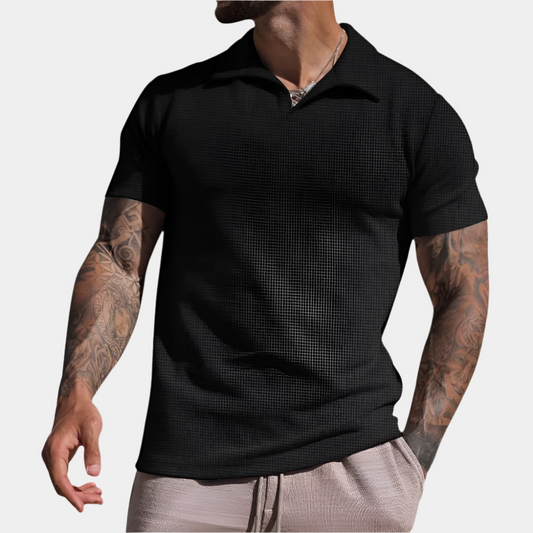 Bruce - Polo élégant et confortable pour hommes Noir