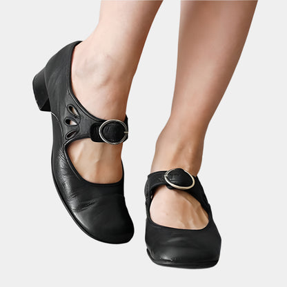 Élisa – Sandales en Cuir Élégantes et Ultra Confortables Noir