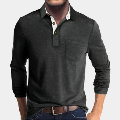 Matthew - Polo élégant et confortable pour hommes Gris Foncé