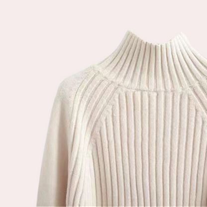 Élégance - Pull à col roulé en maille pour femmes