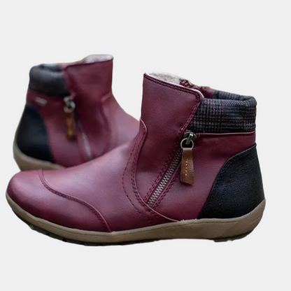 Sophie - Bottes tendance en cuir PU pour femmes Rouge