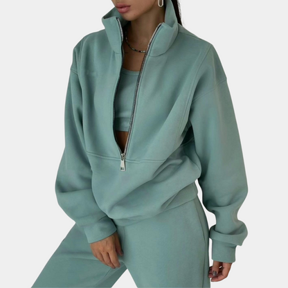 Solara – Ensemble de jogging deux pièces pour femmes Vert