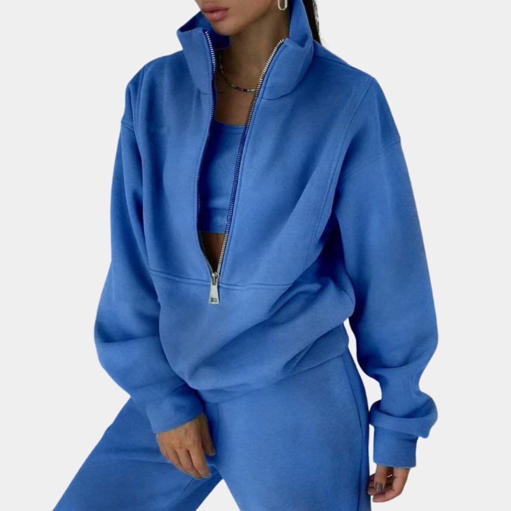 Solara – Ensemble de jogging deux pièces pour femmes Bleu