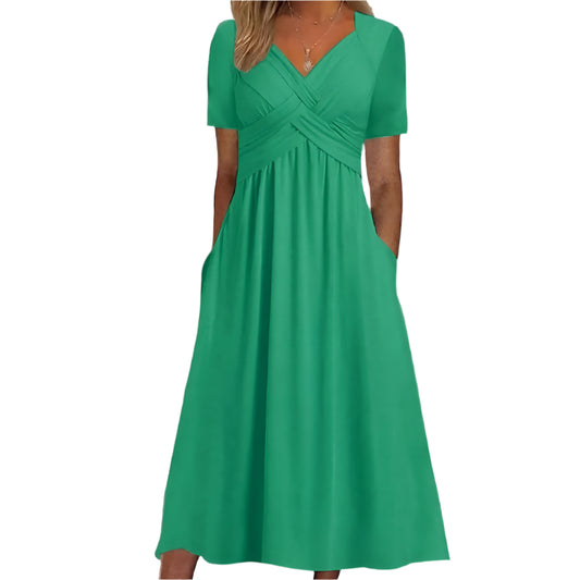 Florie - Robe élégante et confortable pour femmes Vert