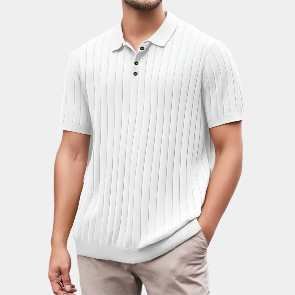 Stephen - Polo élégant pour homme Blanc