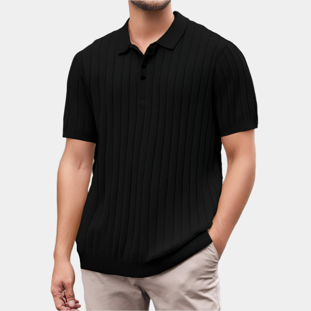 Stephen - Polo élégant pour homme Noir