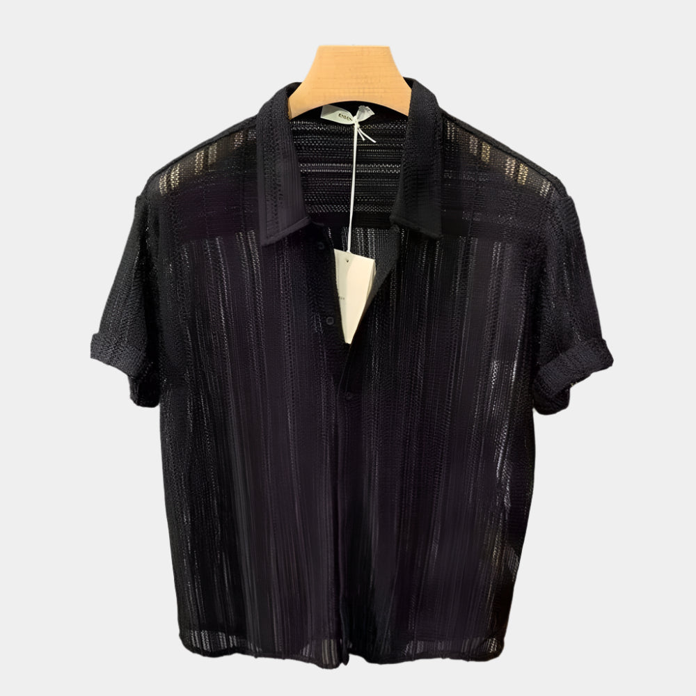 Zeke - Polo confortable pour homme Noir
