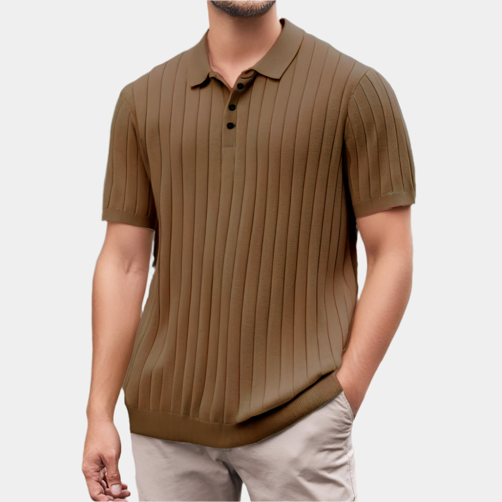 Stephen - Polo élégant pour homme Brun