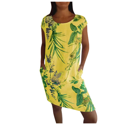 Frankie - Robe d'été chic et confortable pour femmes Jaune