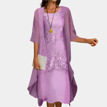 Larissa - Robe élégante et confortable pour femme Pourpre