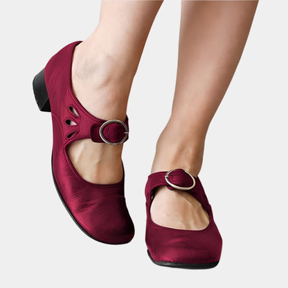 Élisa – Sandales en Cuir Élégantes et Ultra Confortables Rouge