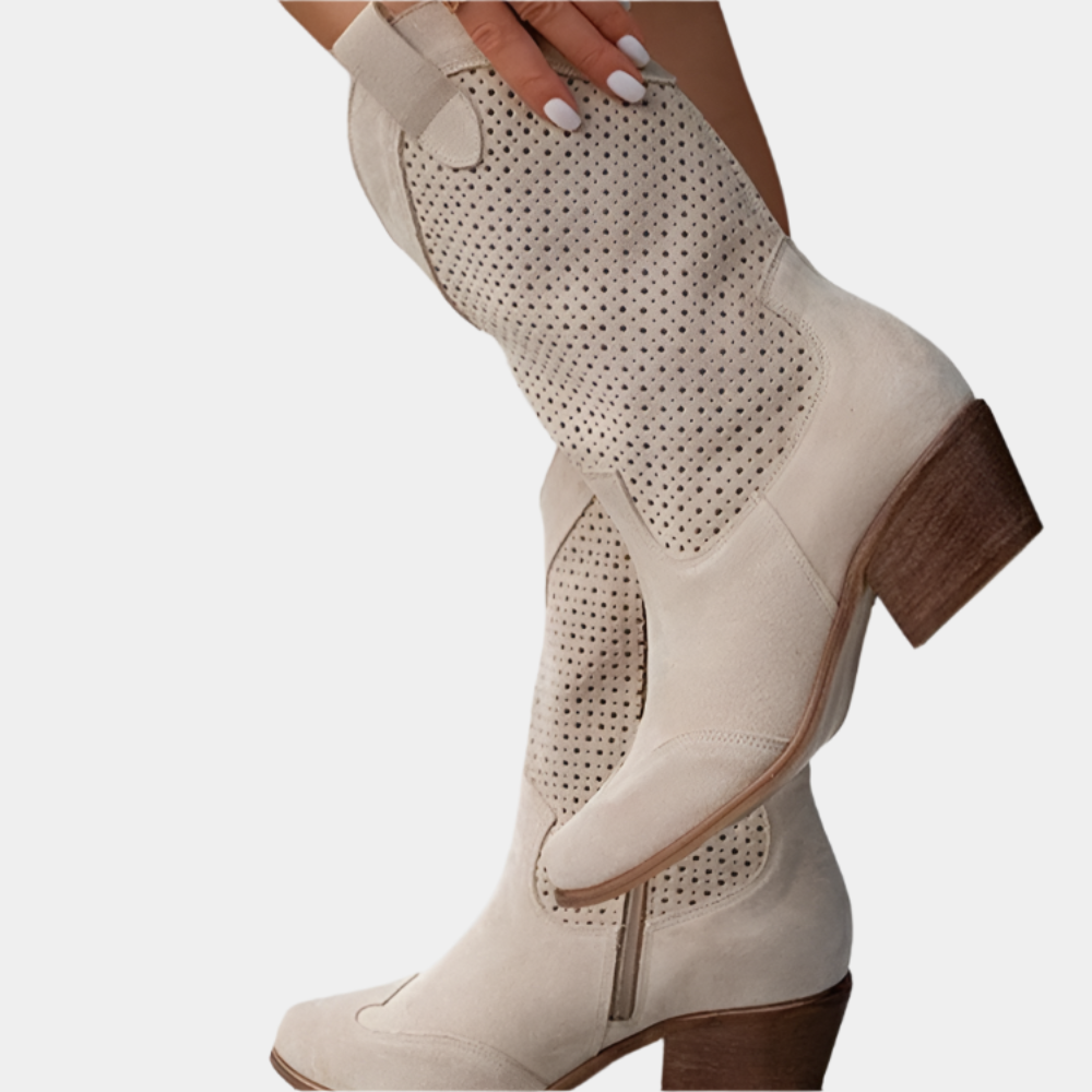 Ellery - Bottes Cowboy respirantes pour femme Kaki