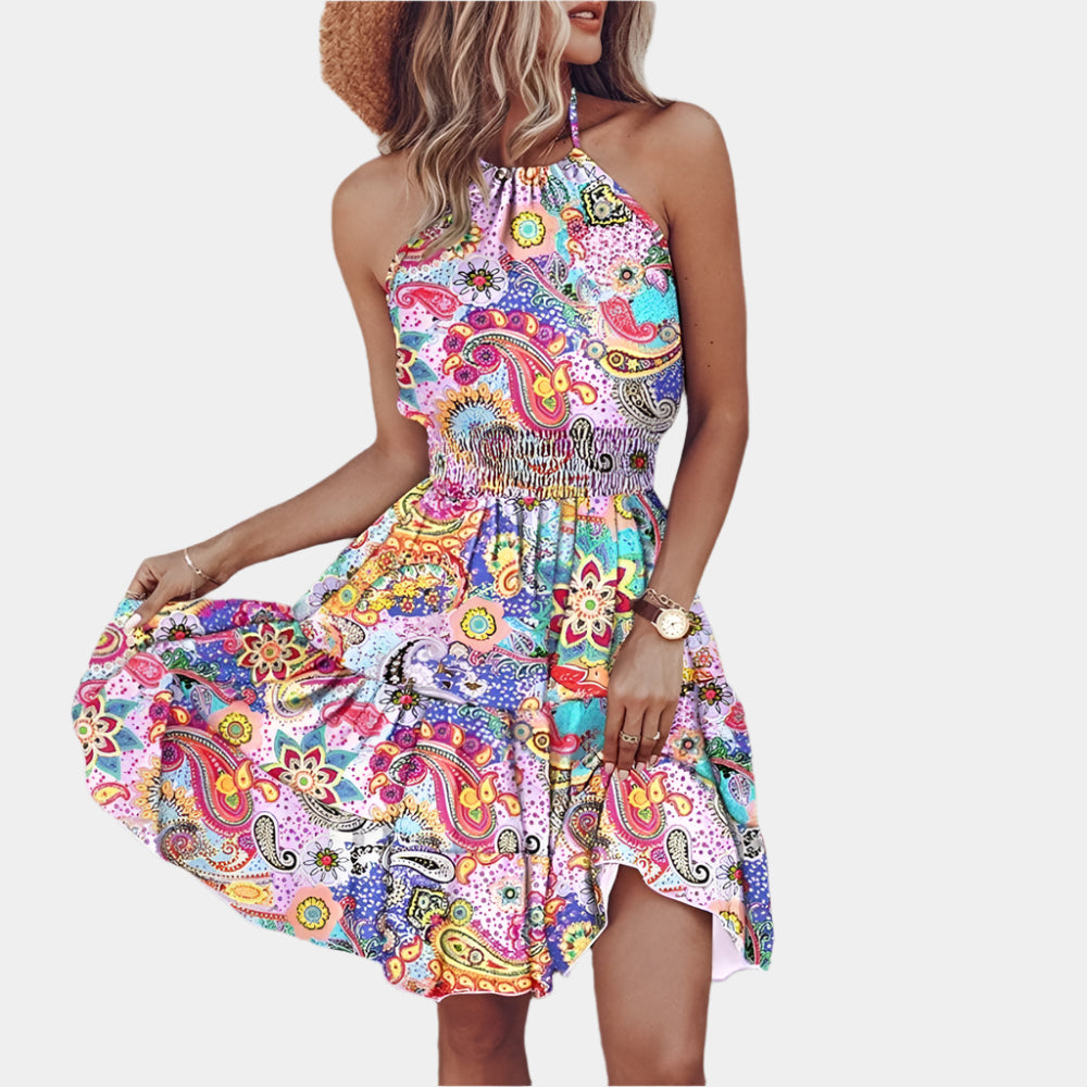 Solea - Robe d’été dos-nu bohème légère et tendance Lavande