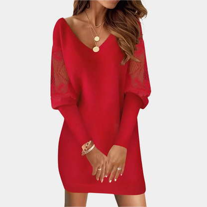 Charlie - Robe élégante et chic pour femmes Rouge