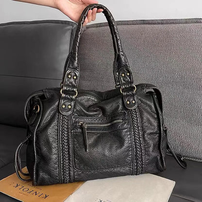 Emma – Sac à main noir élégant pour les cours Noir