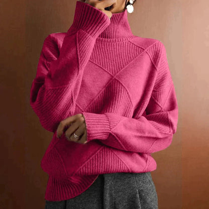 Camille - Pull ultra-doux à col roulé chic et confortable Rose