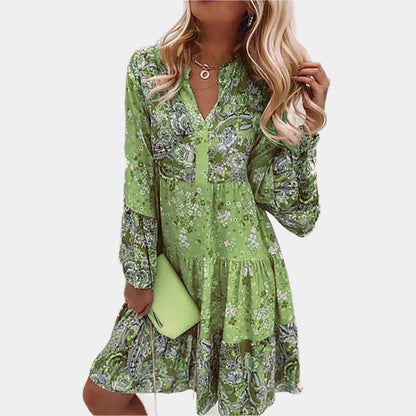 Maëva – Robe d'été légère et colorée pour femmes Vert