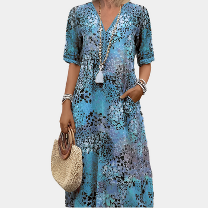 Serenity - Robe élégante et confortable pour femmes Bleu