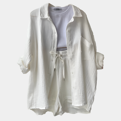 Cindy - Ensemble confortable de vêtements d'intérieur pour femmes Blanc