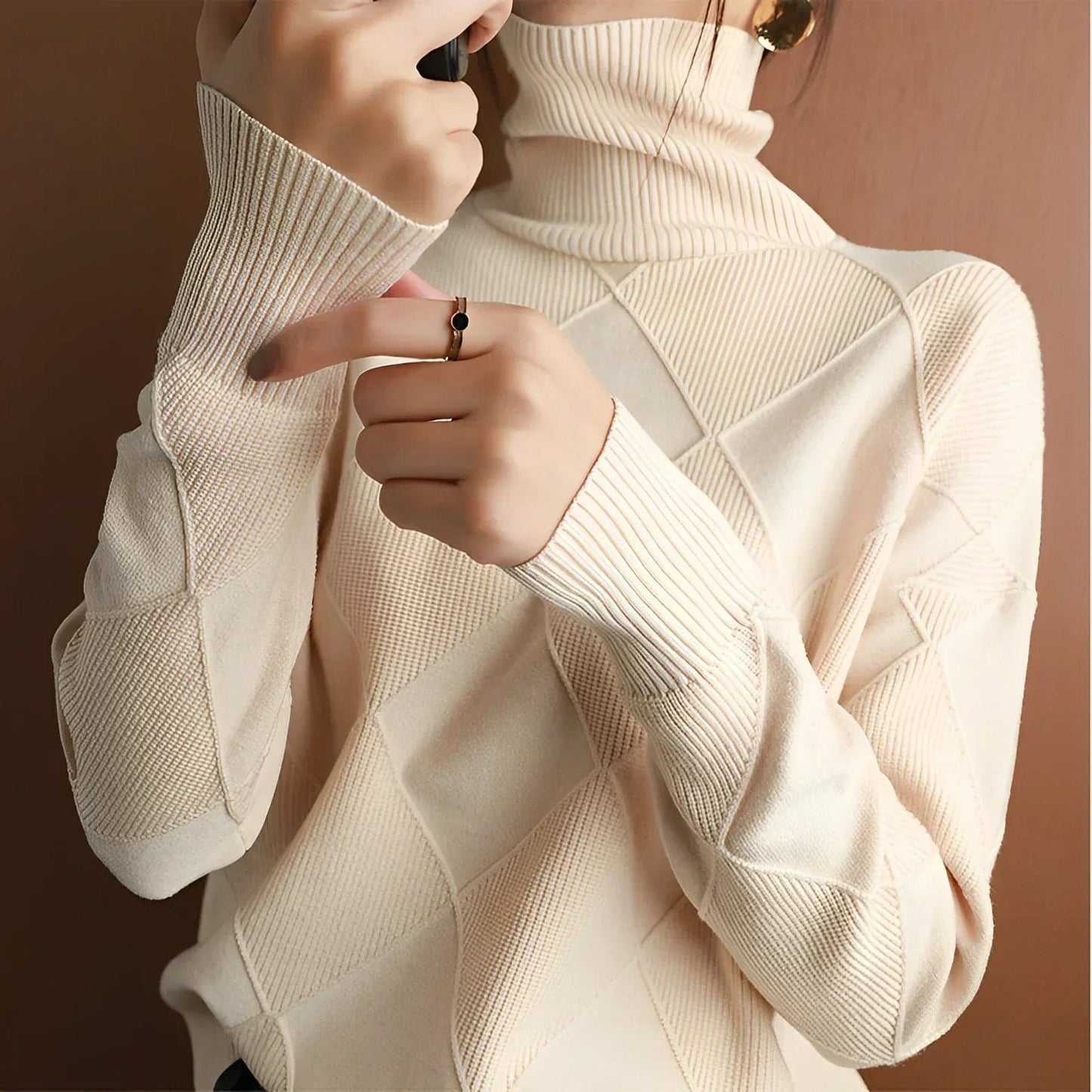 Camille - Pull ultra-doux à col roulé chic et confortable