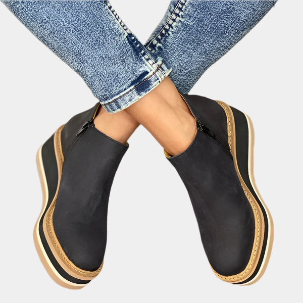Eden - Bottines Basses Élégantes et Confortables pour Femmes Noir