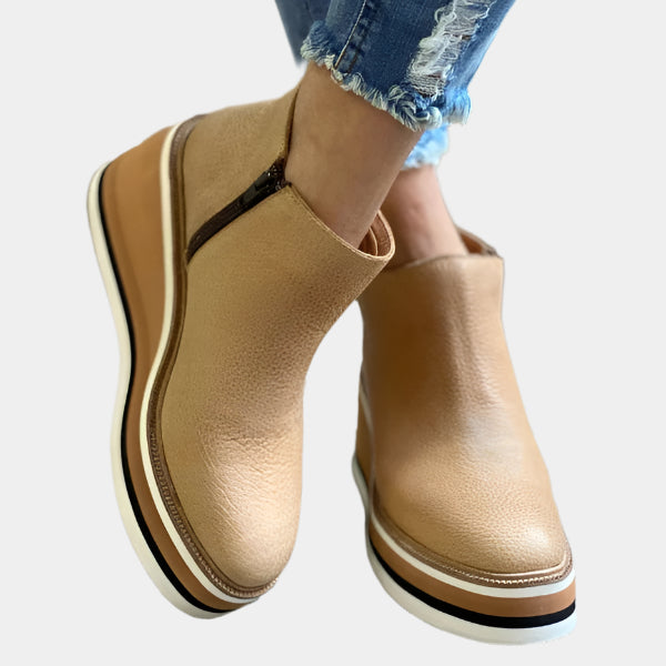 Eden - Bottines Basses Élégantes et Confortables pour Femmes Marron