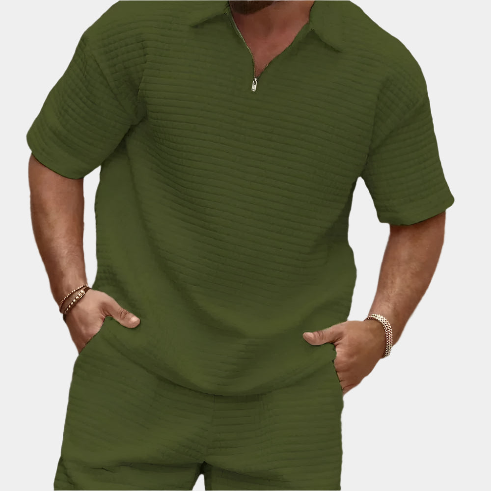 Garet - Ensemble d'été élégant pour hommes Vert