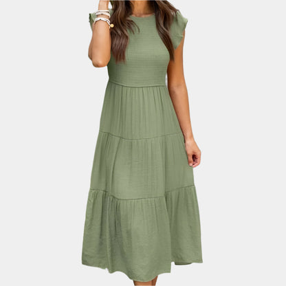 Liora - Robe fluide et élégante pour femme Vert